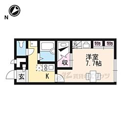 レオパレス日夏 1Kの間取図画像