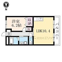 フローラルコート 201 ｜ 滋賀県長浜市四ツ塚町（賃貸アパート1LDK・2階・39.60㎡） その2