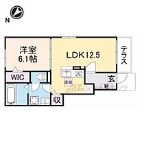 滋賀県東近江市林田町（賃貸アパート1LDK・1階・44.70㎡） その2