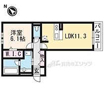 滋賀県草津市矢倉１丁目（賃貸アパート1LDK・1階・45.02㎡） その2