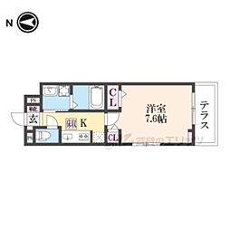 JR東海道・山陽本線 瀬田駅 徒歩14分の賃貸アパート 1階1Kの間取り
