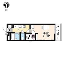 レオパレス彦根後三条 1Kの間取図画像