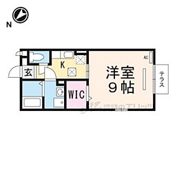 JR湖西線 マキノ駅 徒歩4分の賃貸アパート 2階1Kの間取り