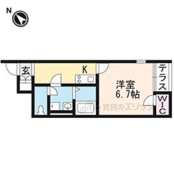 レオネクストアミーゴII 1階1Kの間取り