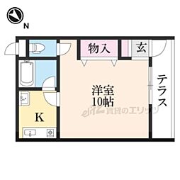 JR草津線 三雲駅 徒歩9分の賃貸アパート 1階1Kの間取り