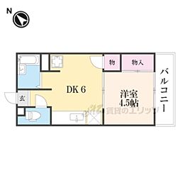 ＰＲＩＮＴＥＭＰＳ 102 1階1DKの間取り