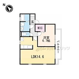 夢咲きの里　Ａ 1階1LDKの間取り