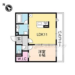 ハイドンホーフ 3階1LDKの間取り