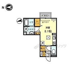 ドリームメゾンＨＹＳ 2階ワンルームの間取り