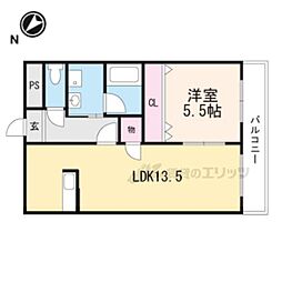 クレールあい 1LDKの間取図画像