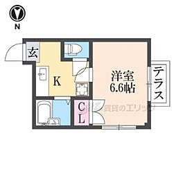 NaSu24 1Kの間取図画像