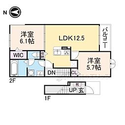 ソレイユカヤノVI 2LDKの間取図画像