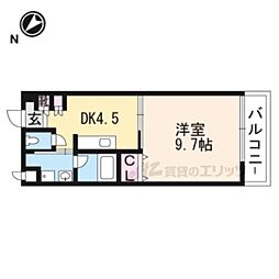 レキュリーブルー 1DKの間取図画像