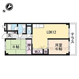 ビレッジバレー石部 2LDKの間取図画像