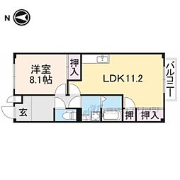 クレストビレッジ3 1LDKの間取図画像