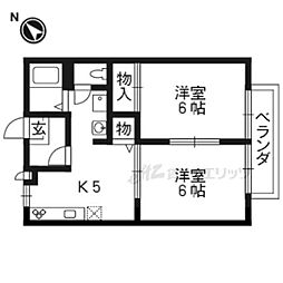 セレソ 2DKの間取図画像