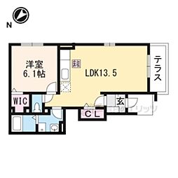 カーサ・ジェルメ 1LDKの間取図画像