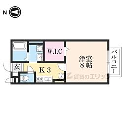 アゼリア 1Kの間取図画像
