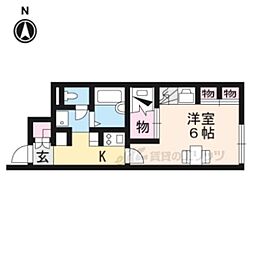 レオパレスブーゲンビリア 1Kの間取図画像