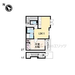サニーヒル参番館 1LDKの間取図画像