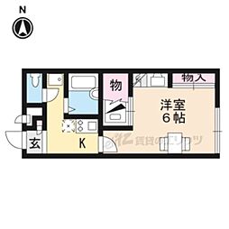 レオパレス長浜 1Kの間取図画像