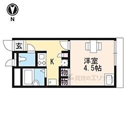 レオパレスT&S2 1Kの間取図画像