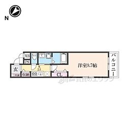 ルピナス イースト 1Kの間取図画像