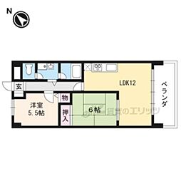 エクセルYOKONE 2LDKの間取図画像