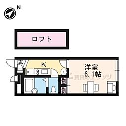 レオパレス芹美武 1Kの間取図画像