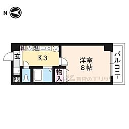 RoomsOoji 1Kの間取図画像