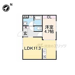 CLARIAS 1LDKの間取図画像