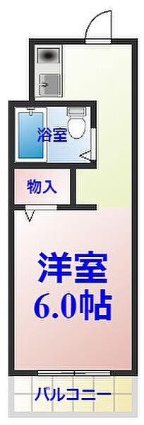 キャッスルマンション蘇我 702｜千葉県千葉市中央区今井2丁目(賃貸マンション1R・7階・17.55㎡)の写真 その2