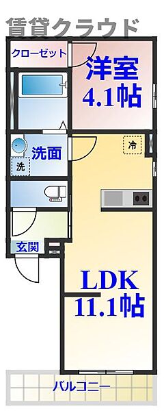 千葉県千葉市中央区白旗3丁目(賃貸アパート1LDK・2階・33.00㎡)の写真 その2