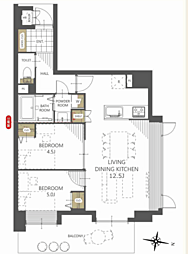 青戸パーク・ホームズ 2LDKの間取図画像