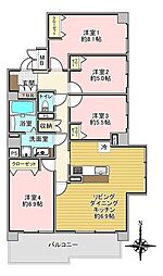 リブウェル平岸 4LDKの間取図画像