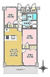 ライオンズマンション円山第2 3LDKの間取図画像