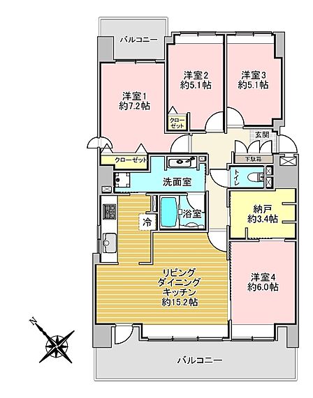 4SLDK 間取り