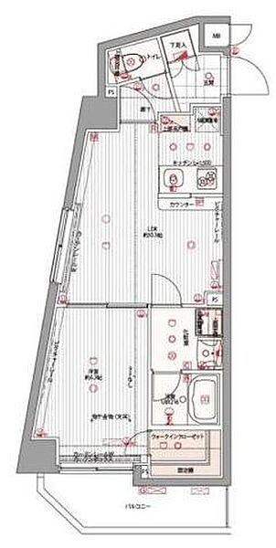 パティーナ曳舟 701｜東京都墨田区八広２丁目(賃貸マンション1LDK・7階・40.72㎡)の写真 その2