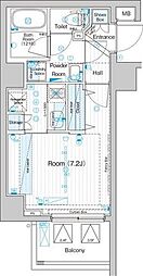 マキシヴ高島平 2階1Kの間取り