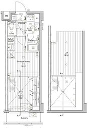 PREMIUM CUBE G 北新宿DEUX 地下1階1DKの間取り