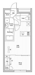 コンポジット渋谷本町 1LDKの間取図画像