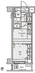 THEPREMIUMCUBEGSHIOMI 1DKの間取図画像