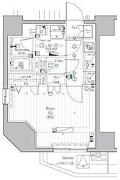 PREMIUMCUBE駒込 1Kの間取図画像