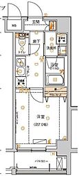 ハーモニーレジデンス東京イーストコア♯002 1Kの間取図画像