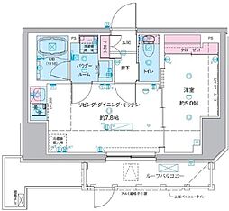 ジェノヴィア桜上水2 1LDKの間取図画像