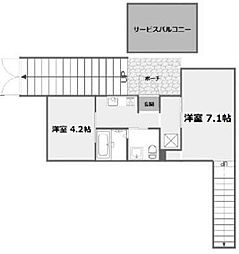 QUIEORA 2Kの間取図画像