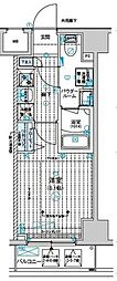 メインステージ千住中居町 1Kの間取図画像