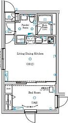 ラフィスタ新板橋 1LDKの間取図画像