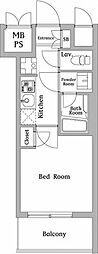 ハーモニーレジデンス川崎#002 1Kの間取図画像