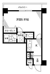プライムアーバン千代田富士見 1Kの間取図画像